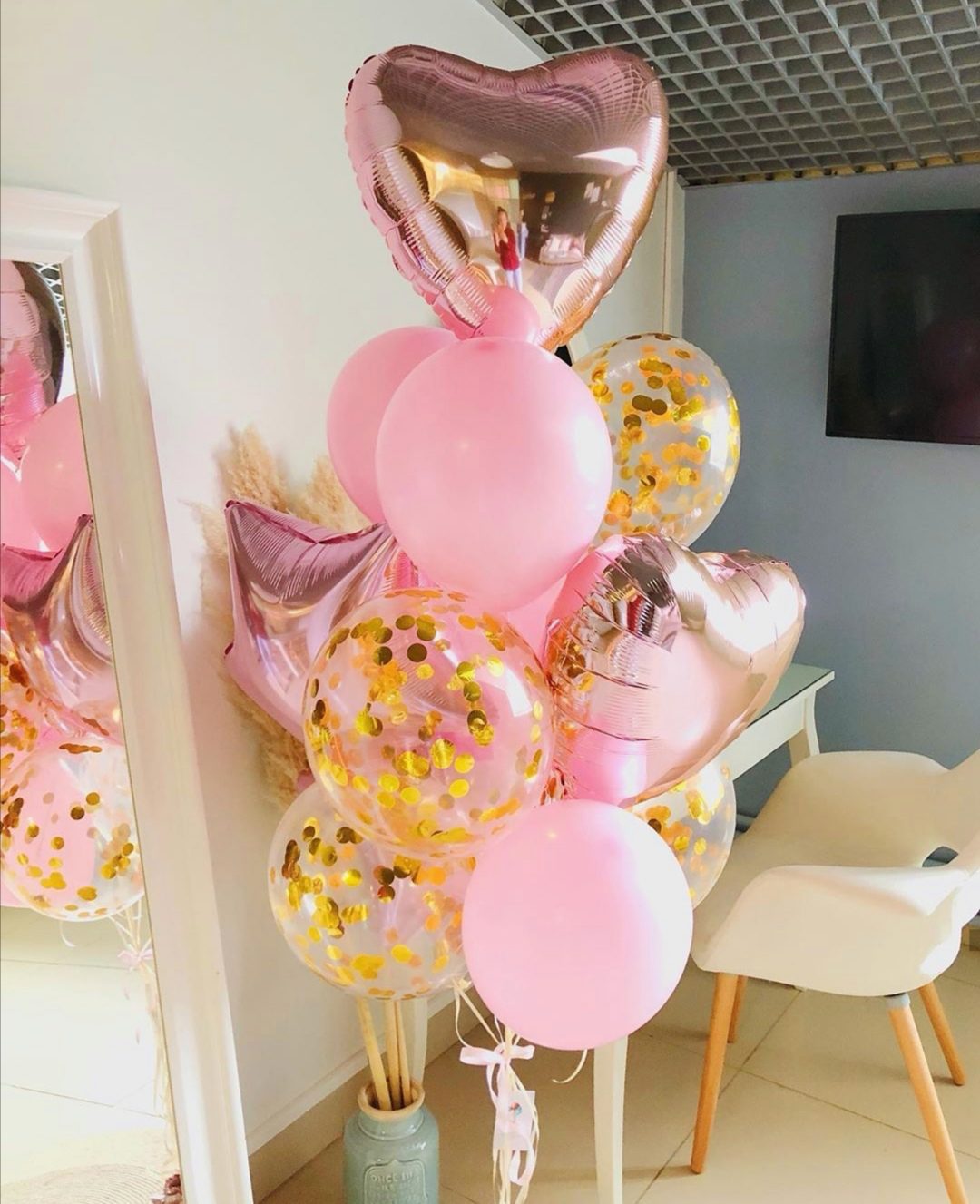 Розовые сердца